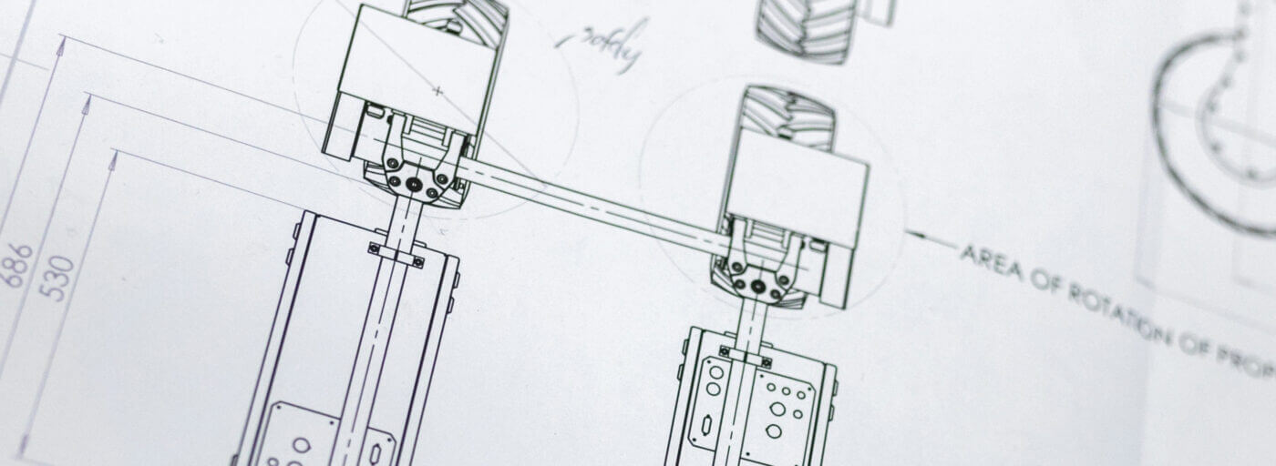 View of product development process on sketch paper